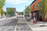Nabburg: Neugestaltungsvorschlag: Naabplatz mit Großzügigkeit und Durchlässigkeit (Bildmontage)
