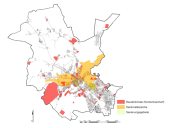 Verteilung der städtischen Baudenkmale