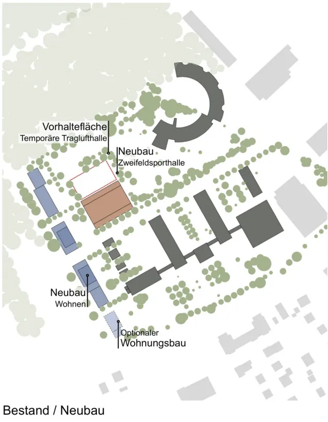 Piktogramm Bestand und Neubau