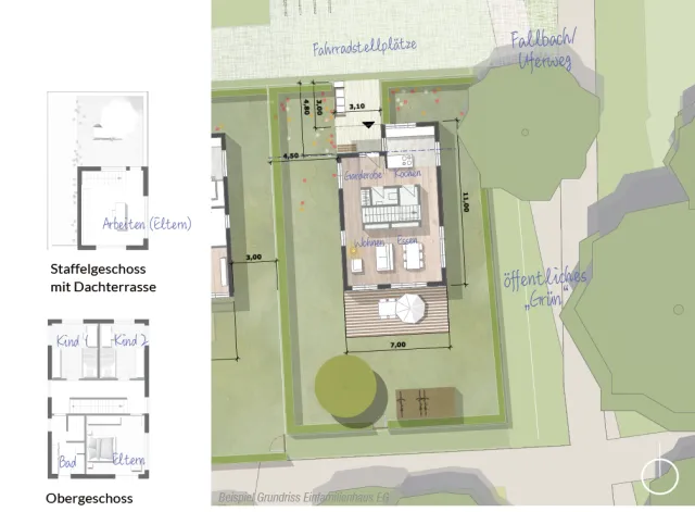 Grundrissbeispiel Einfamilienhaus