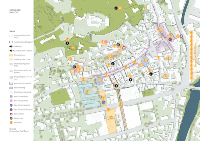 Maßnahmenplan Lebendige Oberstadt Marburg