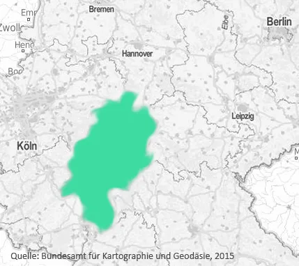 Hessen: Klimaschutzplan, Quelle: Bundesamt für Kartographie und Geodäsie, 2015