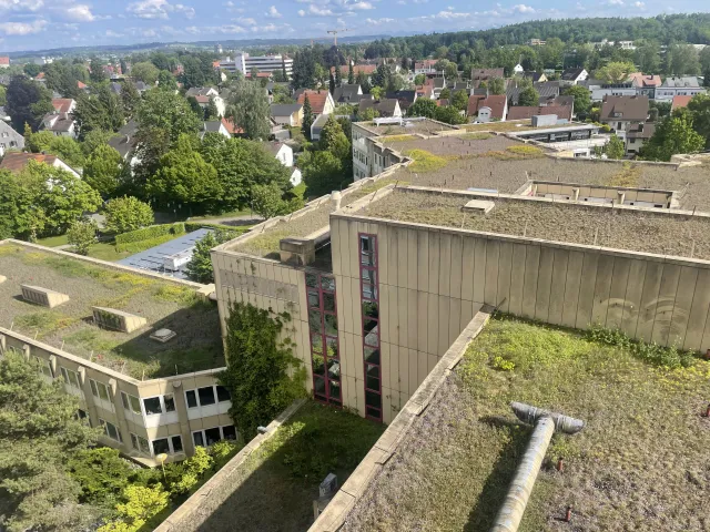 Blick vom Klinikum auf die umgebende Weststadt
