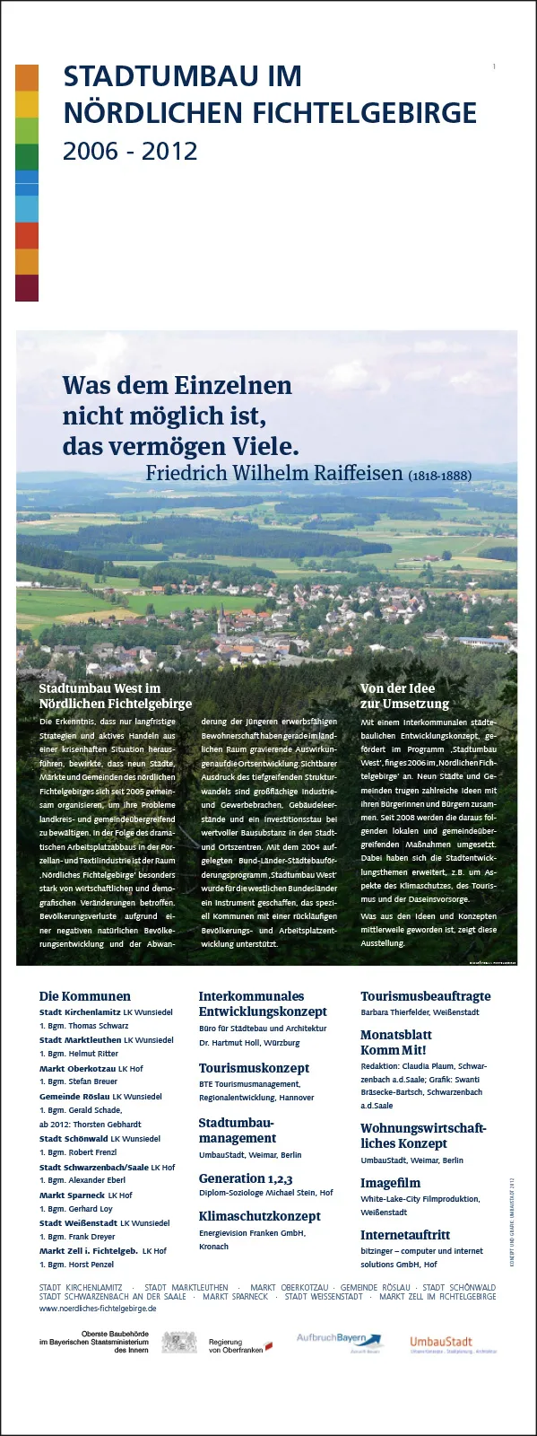 Nördliches Fichtelgebirge: Einführungstafel der Wanderausstellung