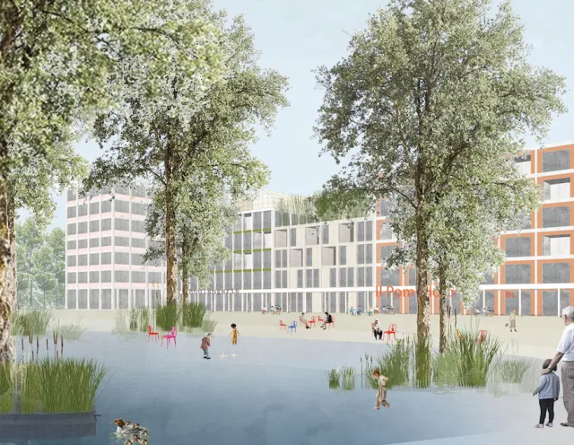1. Preis: asp Architekten GmbH mit M. Sc. Johannes Wenzel und koeber Landschaftsarchitektur