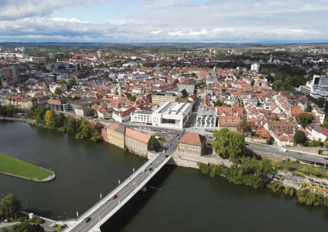 Luftbild der Stadt Schweinfurt am Main